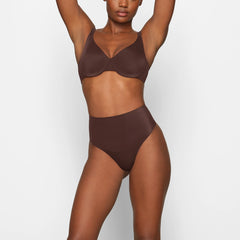 SMOOTHING INTIMATES HIGH-WAISTED THONG | COCOA