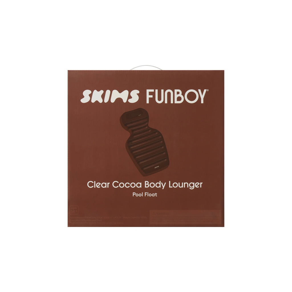 FUNBOY X SKIMS BODY LOUNGER POOL FLOAT | COCOA