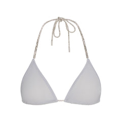 RHINESTONE KNIT TRIANGLE BRALETTE | ZEN BLUE