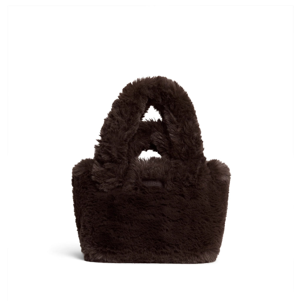FAUX FUR MINI TOTE | ESPRESSO