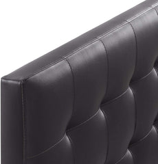 Tufted Faux Leather Upholstered Queen Headboard, White(Brown,King)