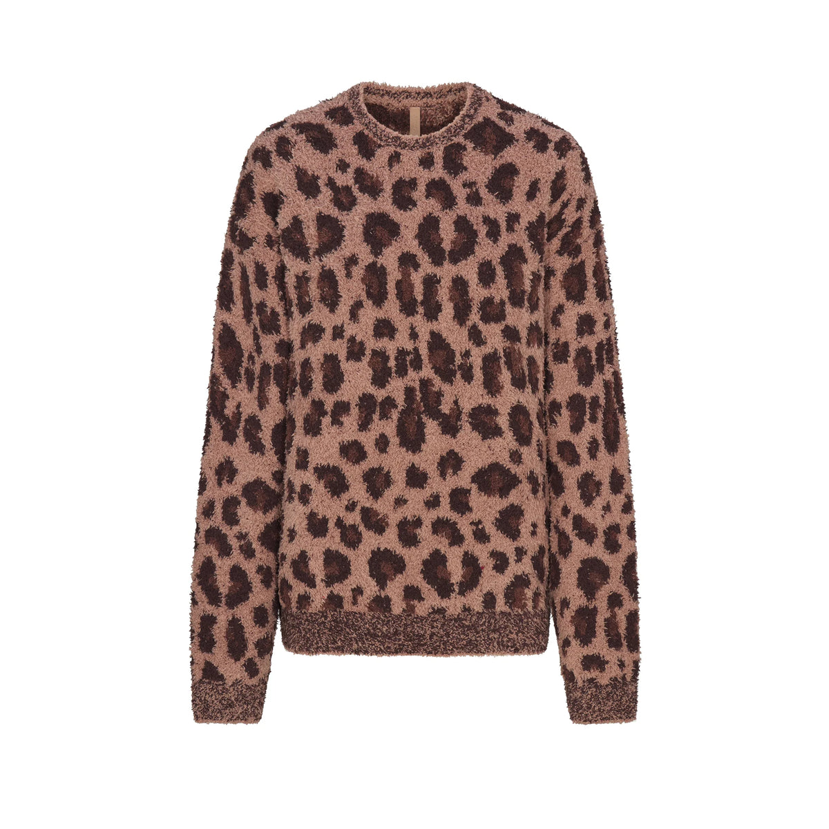 COZY OVERSIZED CREWNECK PULLOVER | SIENNA LEOPARD PRINT