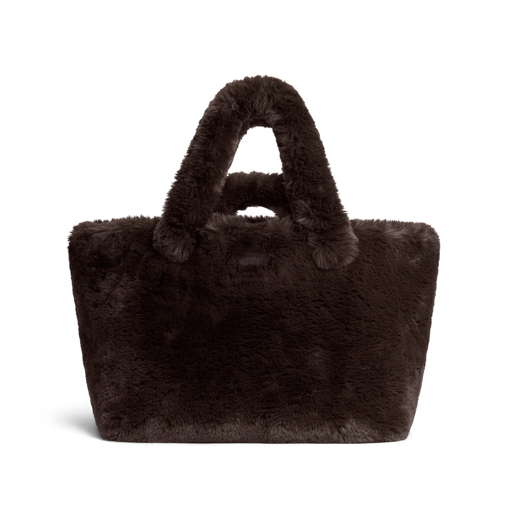 FAUX FUR JUMBO TOTE | ESPRESSO