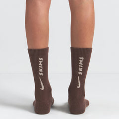 NikeSKIMS ACCESSORIES DRI-FIT CREW SOCK 3-PACK | DARK SEPIA MULTI