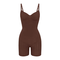 SEAMLESS SCULPT MID THIGH BODYSUIT | COCOA