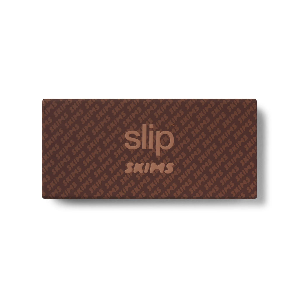 SLIP X SKIMS PURE SILK CONTOUR SLEEP MASK | COCOA