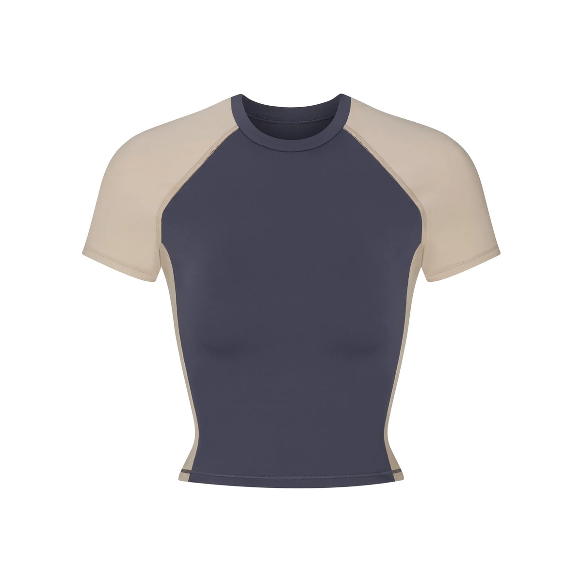 NikeSKIMS MATTE SHINE MIX CROPPED BABY TEE | DEEP ROYAL AND STONE