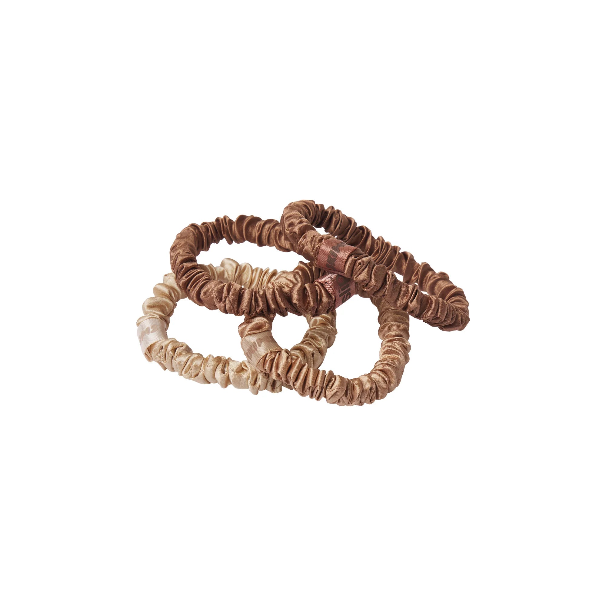 SLIP X SKIMS PURE SILK SKINNY SCRUNCHIES 4-PACK | FAIR