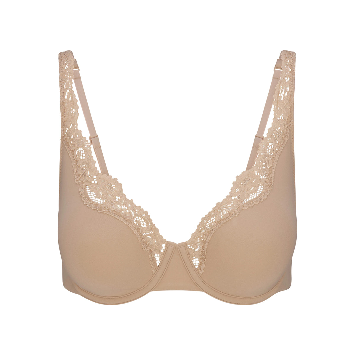 FITS EVERYBODY LACE UNLINED FULL COVERAGE BRA | CLAY