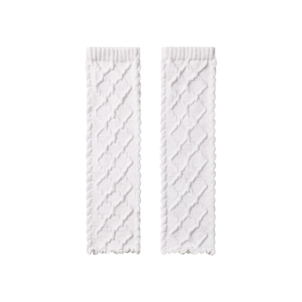 COZY LIGHT CABLE KNIT LEG WARMERS | IVORY