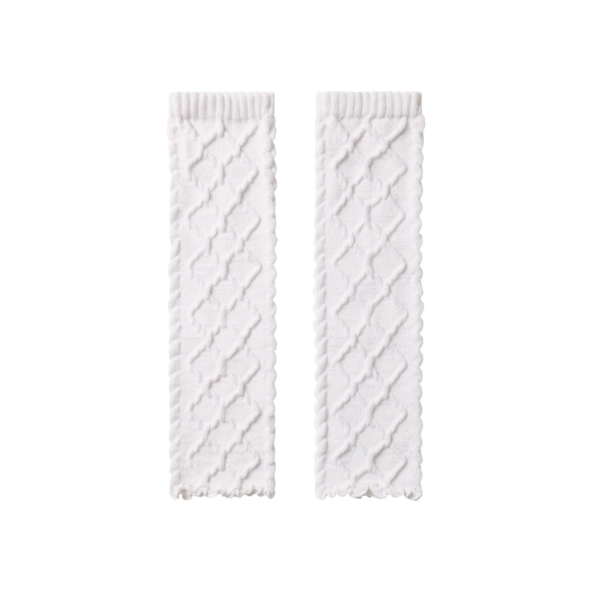 COZY LIGHT CABLE KNIT LEG WARMERS | IVORY