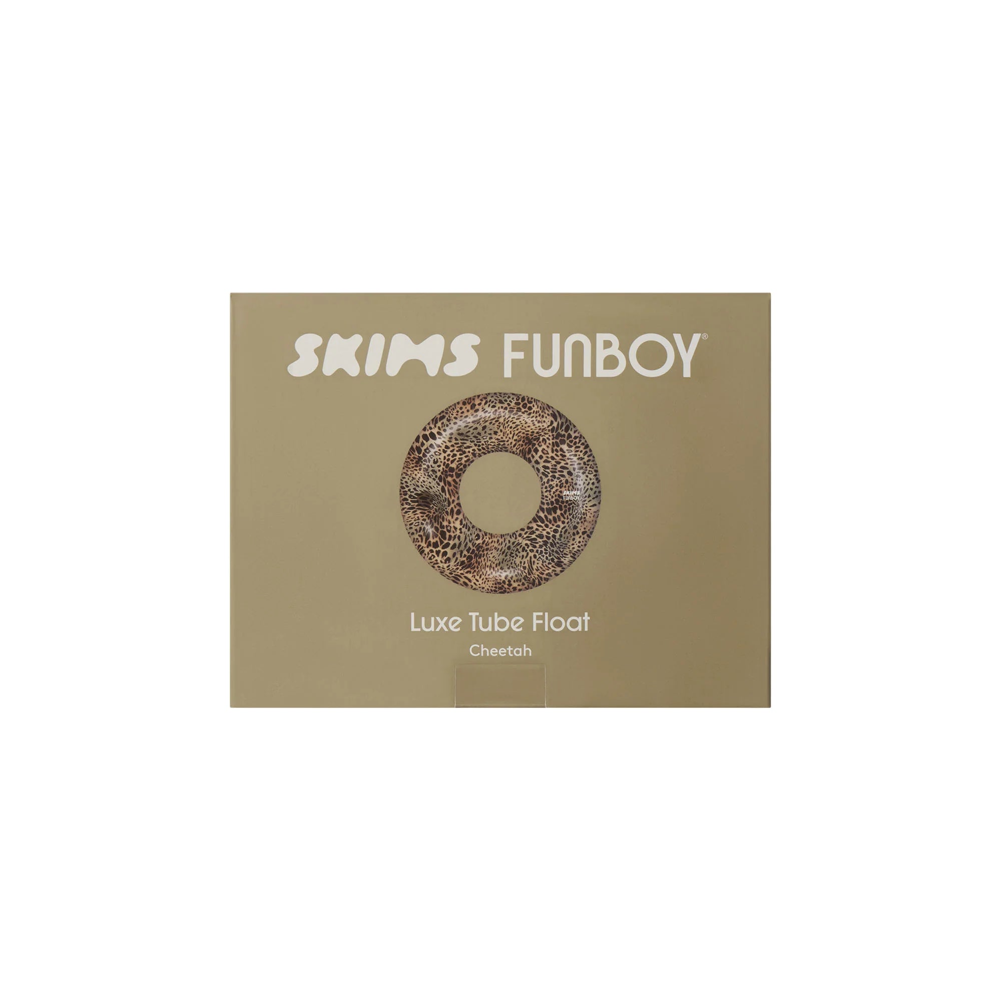 FUNBOY X SKIMS EMBOSSED TUBE FLOAT | CHEETAH SKIN PRINT