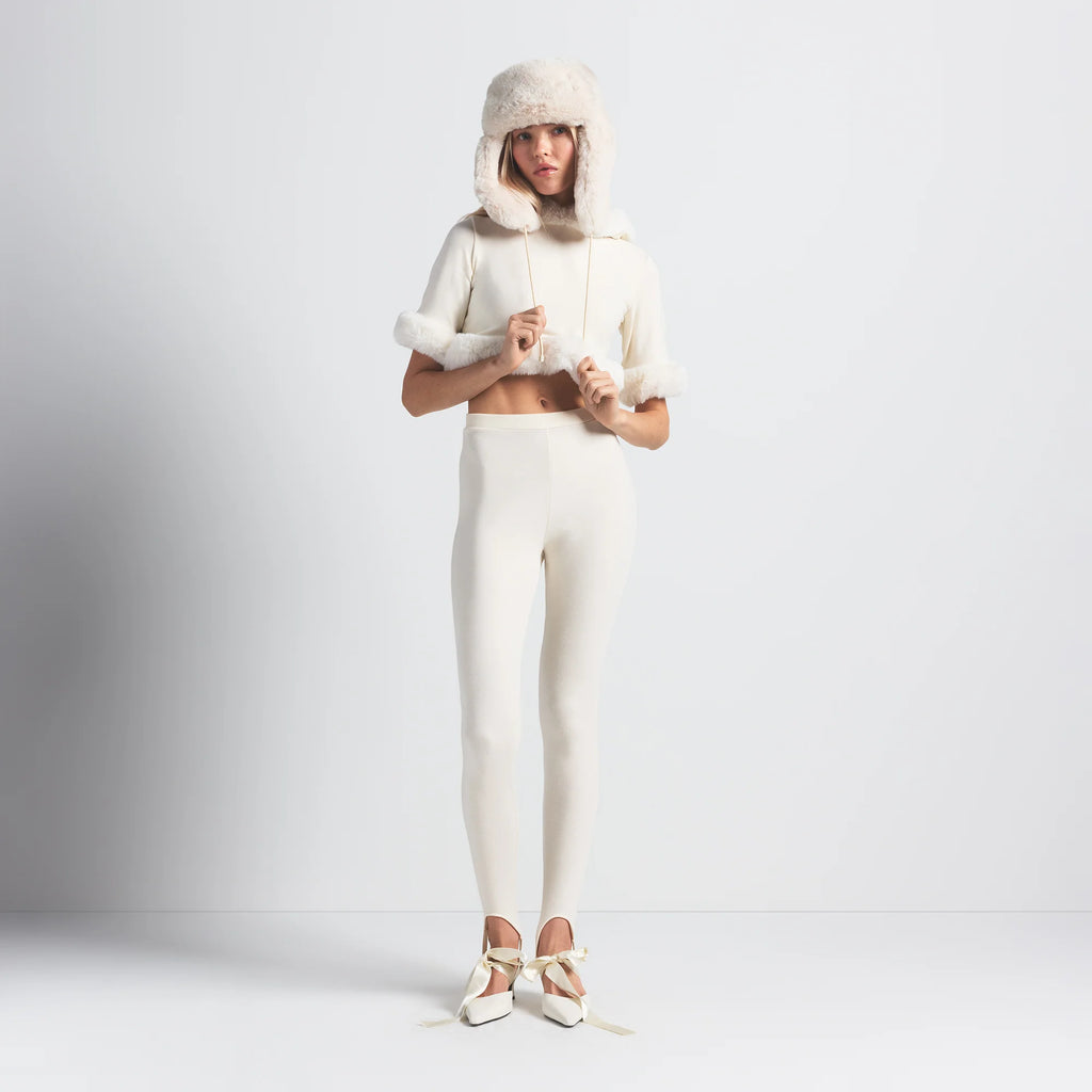 FAUX FUR TRAPPER HAT | EGRET