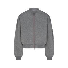 NEOPRENE OUTERWEAR REVERSIBLE BOMBER JACKET | DARK HEATHER GREY