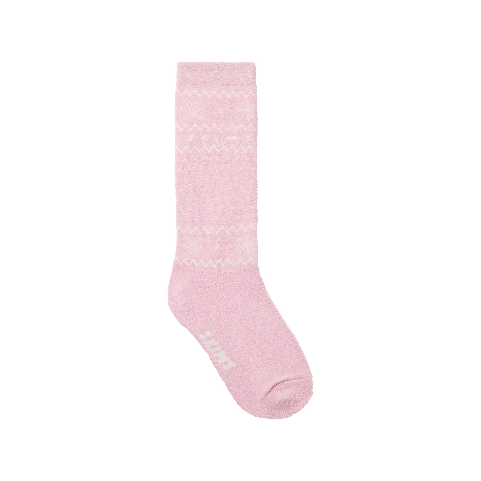 COZY LITE SOCK | BABY PINK HEART FAIR ISLE