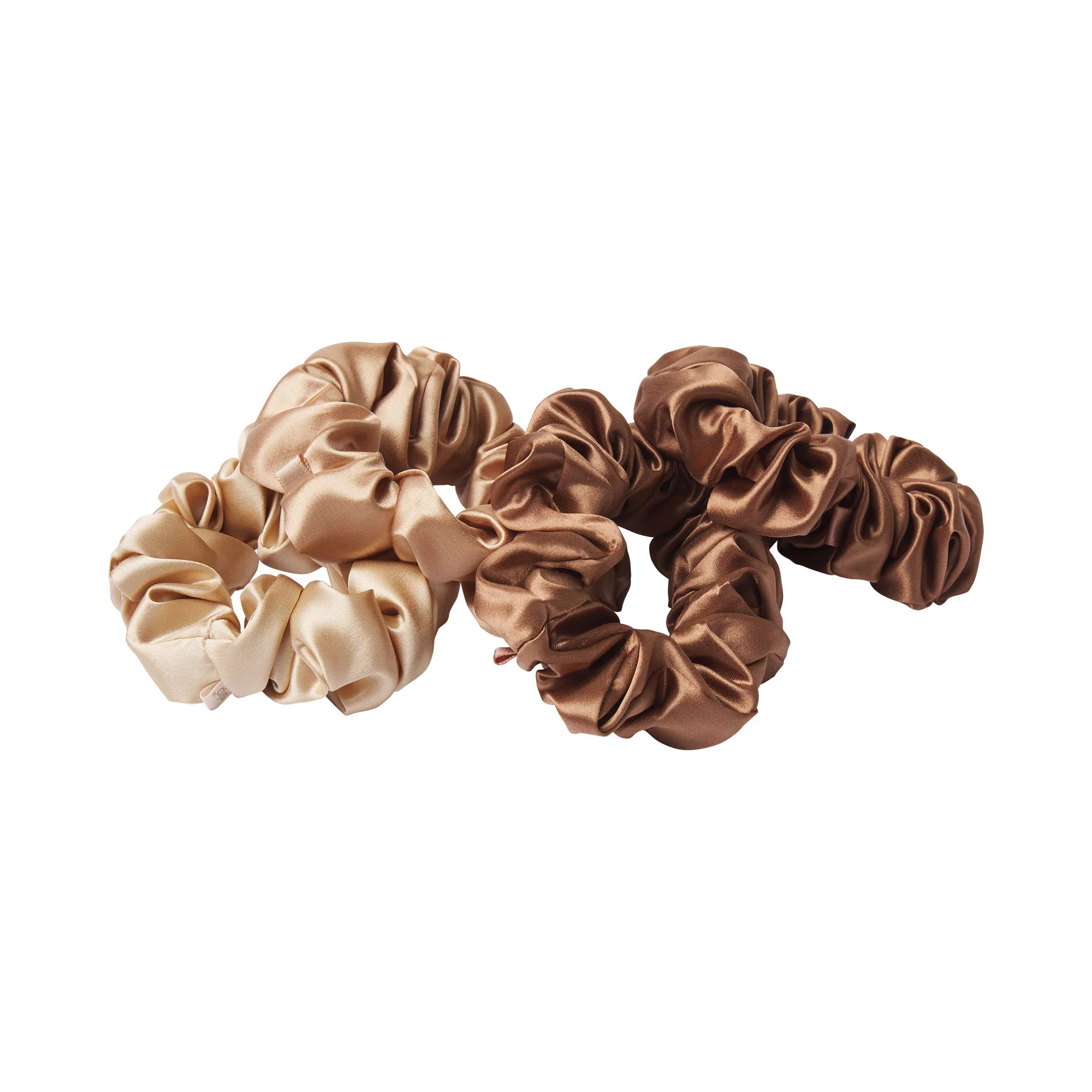SLIP X SKIMS PURE SILK LARGE SCRUNCHIES 4-PACK | FAIR