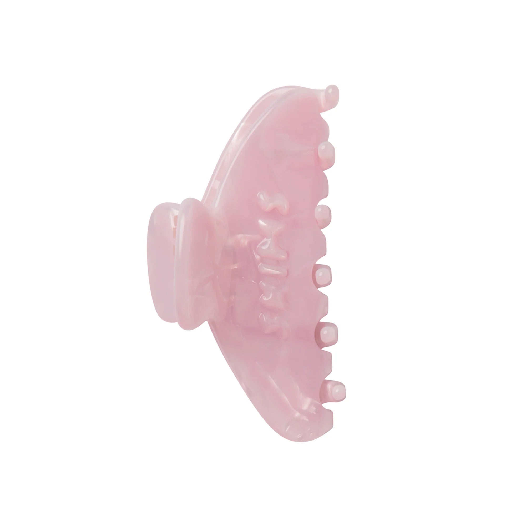 GETTING READY ACCESSORIES EMBOSSED LOGO CLAW CLIP | BARELY PINK PEARL