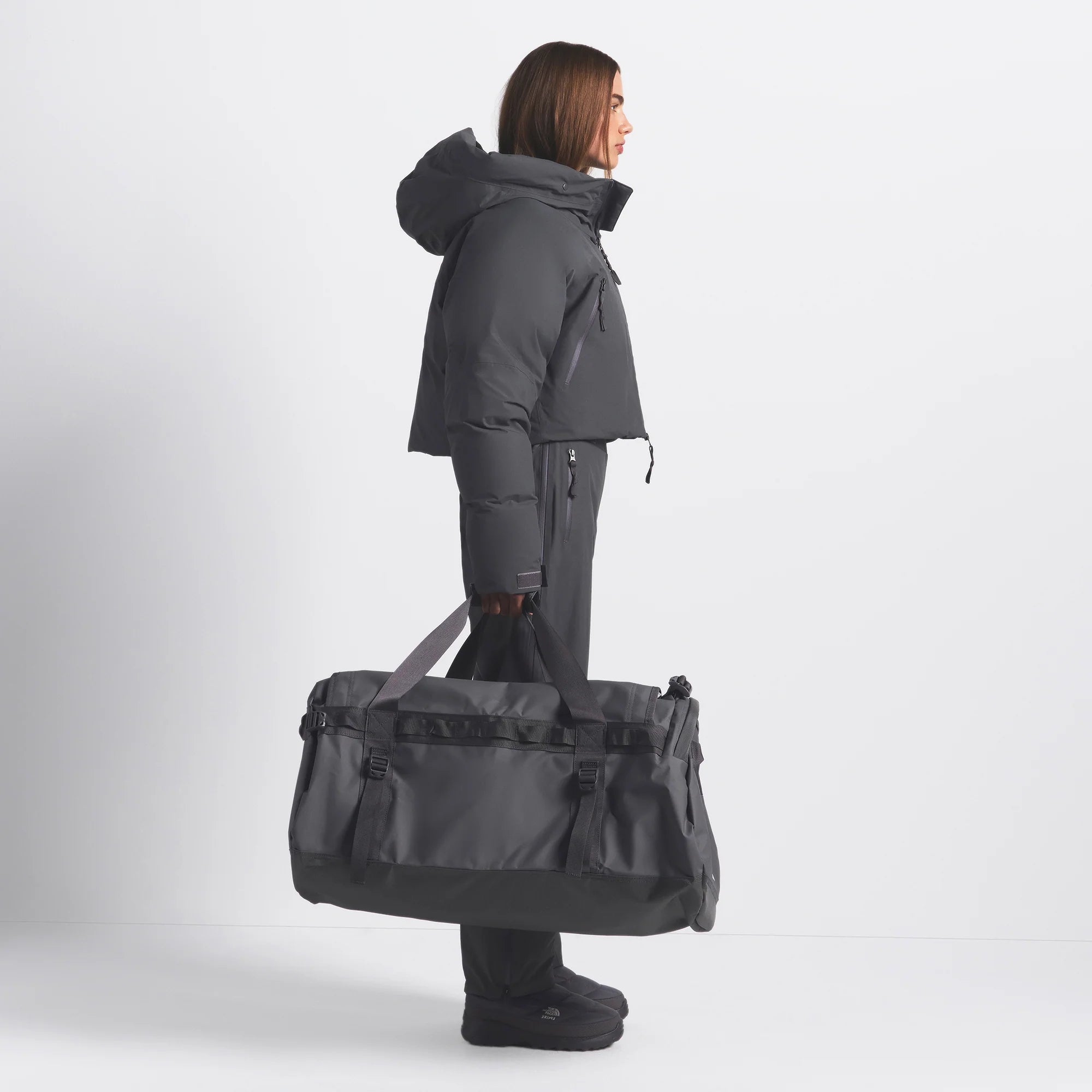 THE NORTH FACE X SKIMS LARGE BASE CAMP DUFFLE BAG | GUNMETAL