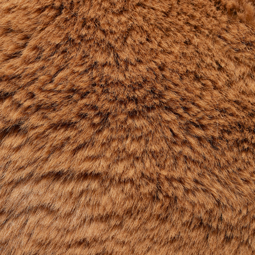 FAUX FUR JUMBO TOTE | CAMEL